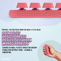 Thumbnail for 2 Pack Fidget Clickers, 4 x Loud Click Buttons, Textured Design for Stress Relief & Focus Aid with Lanyard (Pink-Black)