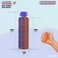 Thumbnail for Spike Roller Clicker, Tactile Pain Stimming Fidget with Clicker Switch, Pain Stimulation Roller with Lanyard (Neon Harmony + Neon Horizon)