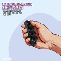 Thumbnail for 4-Button Fidget Clicker - Loud Click Switches, Textured Design for Stress Relief & Focus Aid with Lanyard (Black)