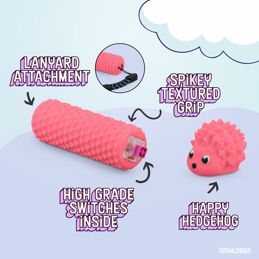 Hedgy - The Hedgehog Sensory Pain Stimming Fidget Toy, Spike Textured for Stress Relief, Focus and Concentration (Pink)