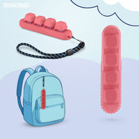 Thumbnail for 4-Button Fidget Clicker - Loud Click Switches, Textured Design for Stress Relief & Focus Aid with Lanyard (Pink)