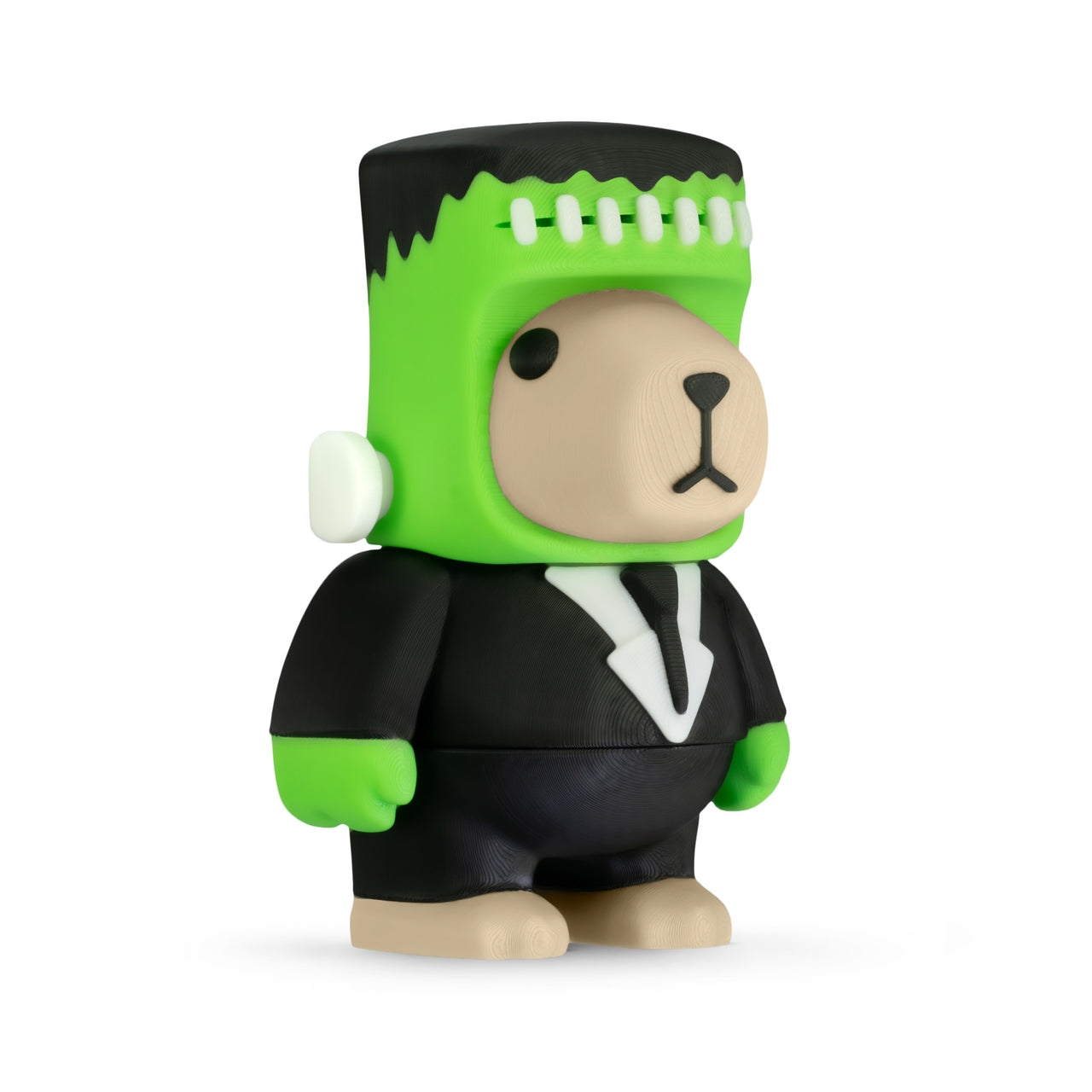 CAPY in FrankenCapy Costume, 3.5" Articulated Costumed Capybara, 3D Printed Animal Sensory Fidget by Distractibles