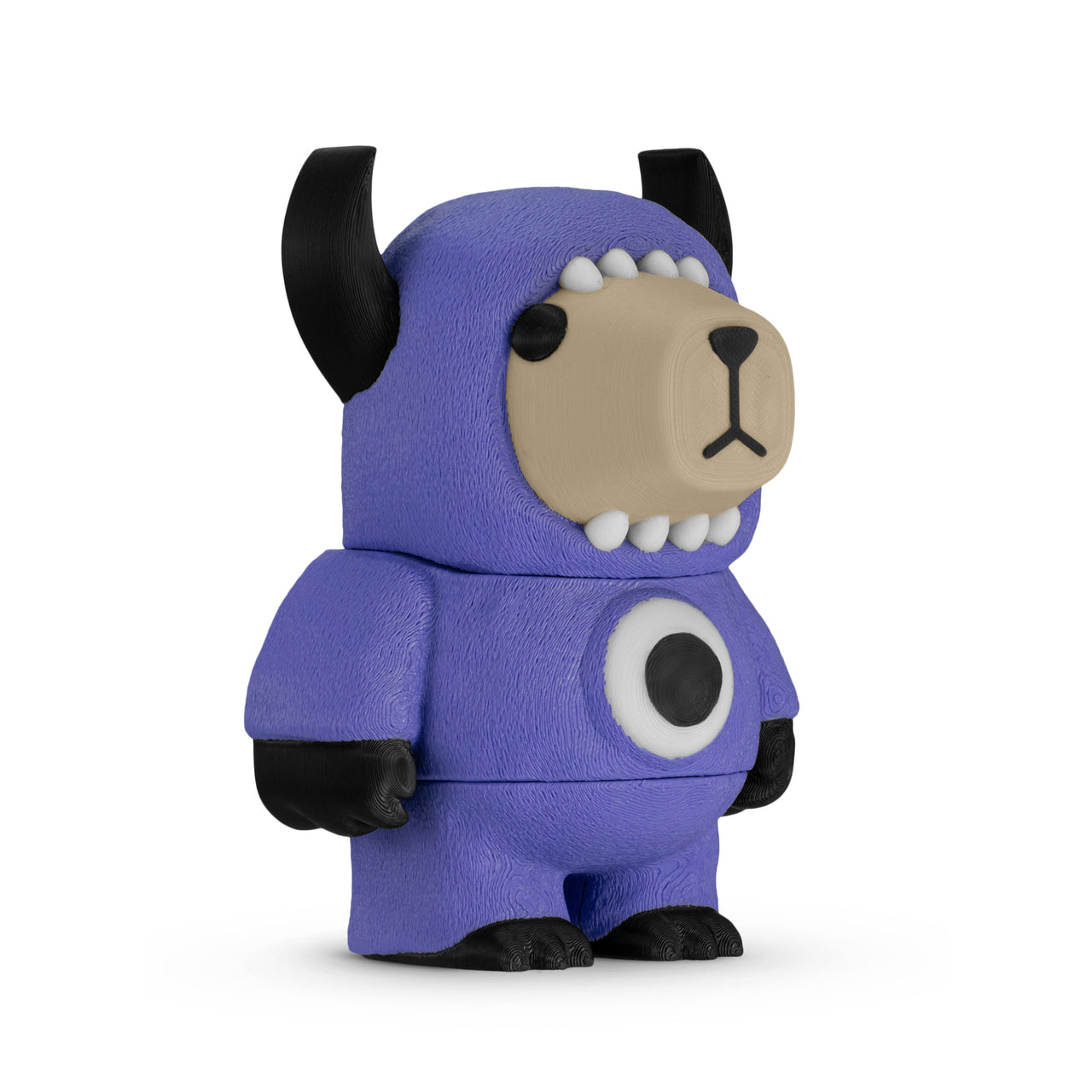 CAPY in Monster Costume, 3.5" Articulated Costumed Capybara, 3D Printed Animal Sensory Fidget by Distractibles