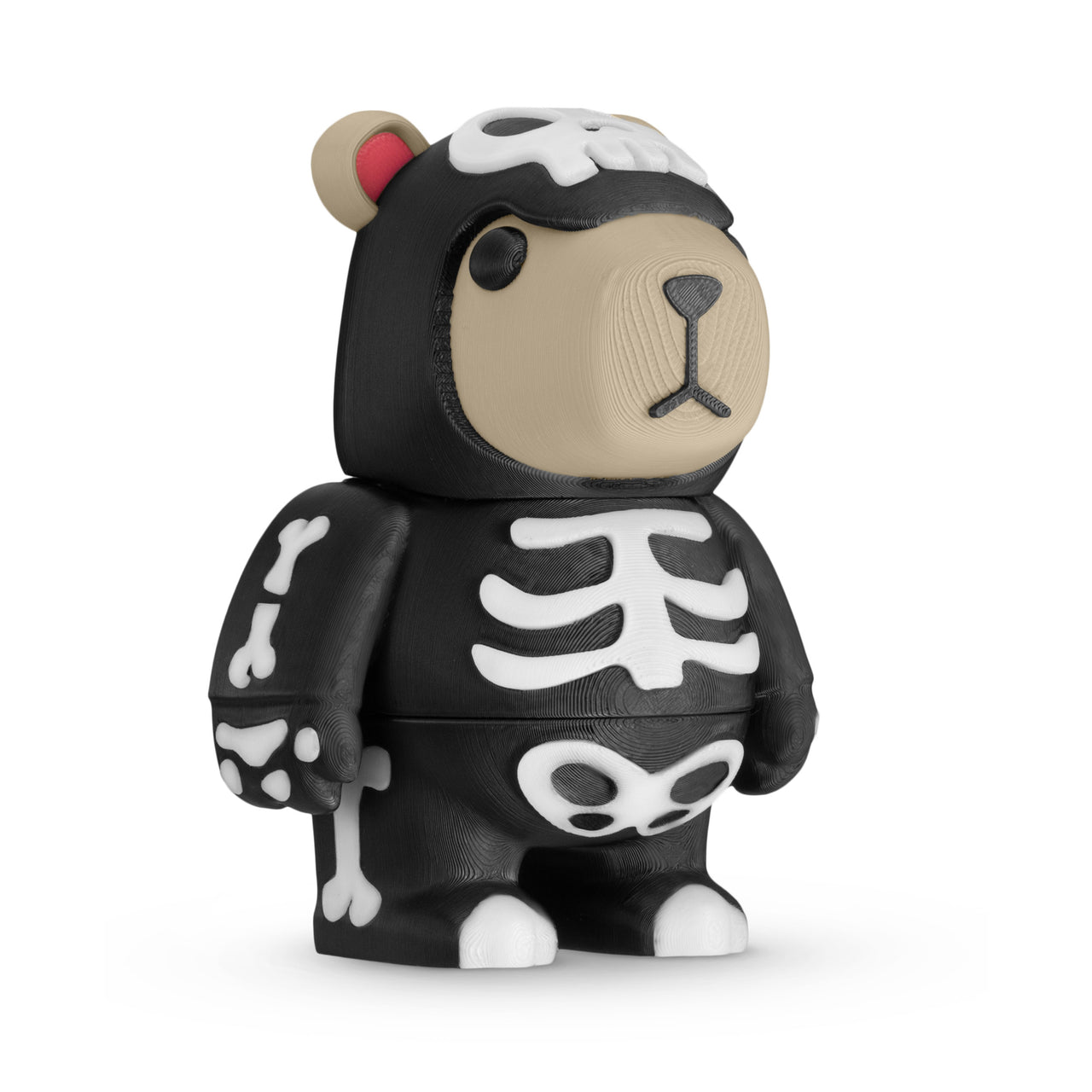 CAPY in Skeleton Costume, 3.5" Articulated Costumed Capybara, 3D Printed Animal Sensory Fidget by Distractibles