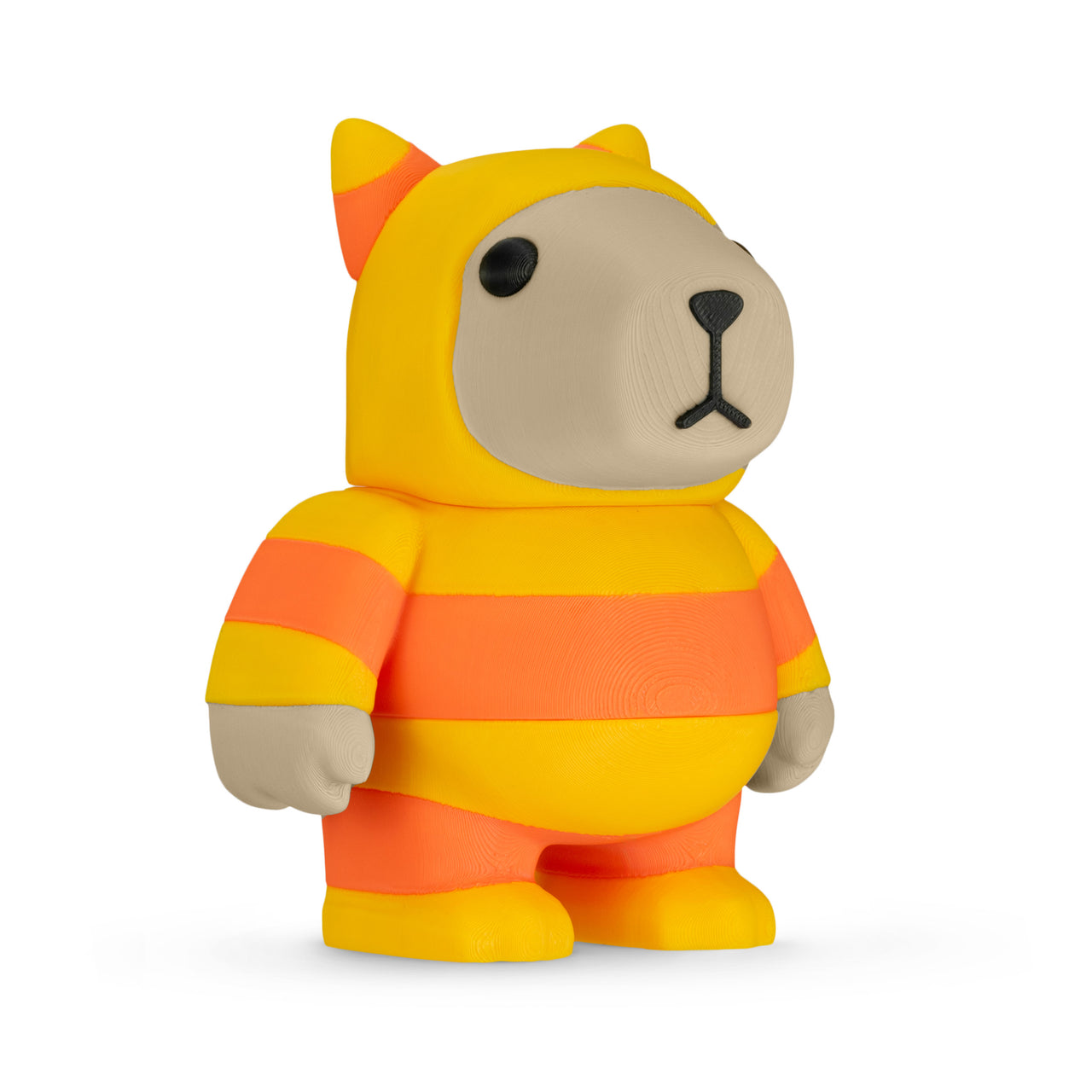 CAPY in Candy Corn Costume, 3.5" Articulated Costumed Capybara, 3D Printed Animal Sensory Fidget by Distractibles