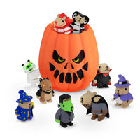 Thumbnail for Monster Capy Mystery Box, 10 Articulated Frightful Capybara Figures with Pumpkin Container, Random Sensory Figures and Mystery Removable Pumpkin Lid