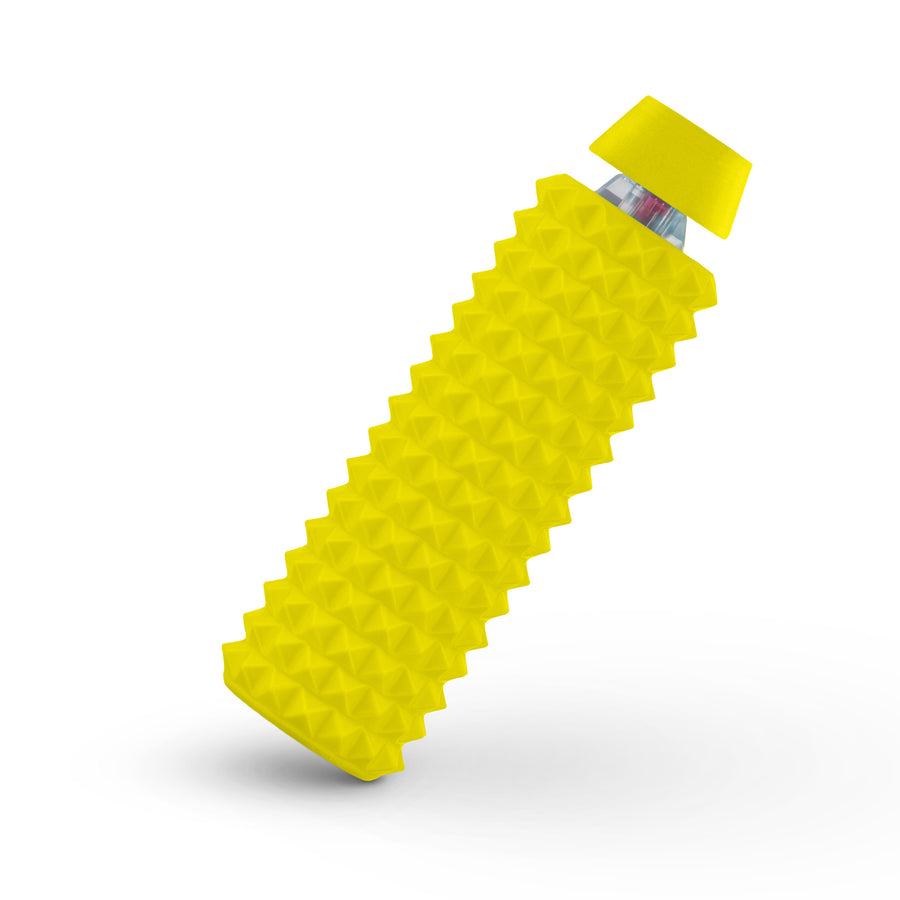 Spike Roller Clicker, Tactile Pain Stimming Fidget with Clicker Switch, Pain Stimulation Roller with Lanyard (Yellow)