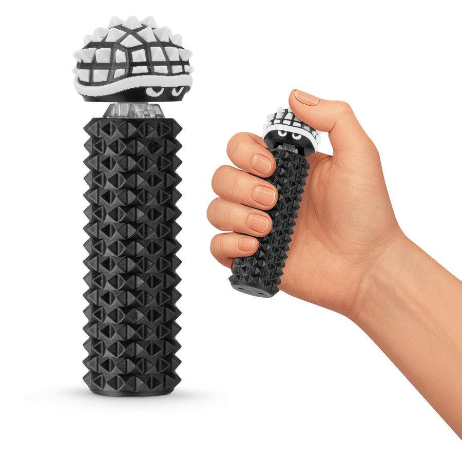 Shelly - Sensory Fidget Toy, Textured Pain Stimming Device, Stress Relief for Focus and Concentration (Black & White)