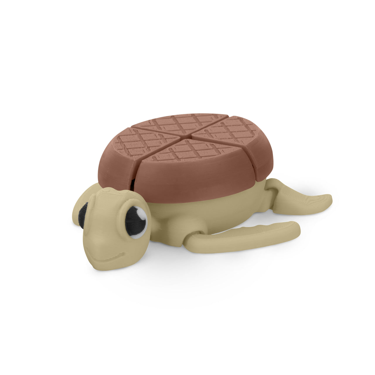 Turtle Fidget Toy, Articulating Design with Shell Clickers, Pocket-Sized & Durable, Stress Relief, ADHD, Autism & Stim (Beige/Brown)