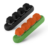 Thumbnail for 2 Pack Fidget Clickers, 4-Button Silent & Loud Click Options, Textured Design for Stress Relief & Focus Aid with Lanyard (Green-Black)