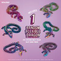 Thumbnail for Distractibles Dragon Egg Mystery Box with Articulating Dragon & Crystal Rock Styled Collectible Container, Random Egg Color