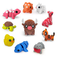 Thumbnail for 3D Articulating Fidget Animals, Mystery Pack of 10, Random Assorted Colors and Designs, Stress Relief, Unique & Fun