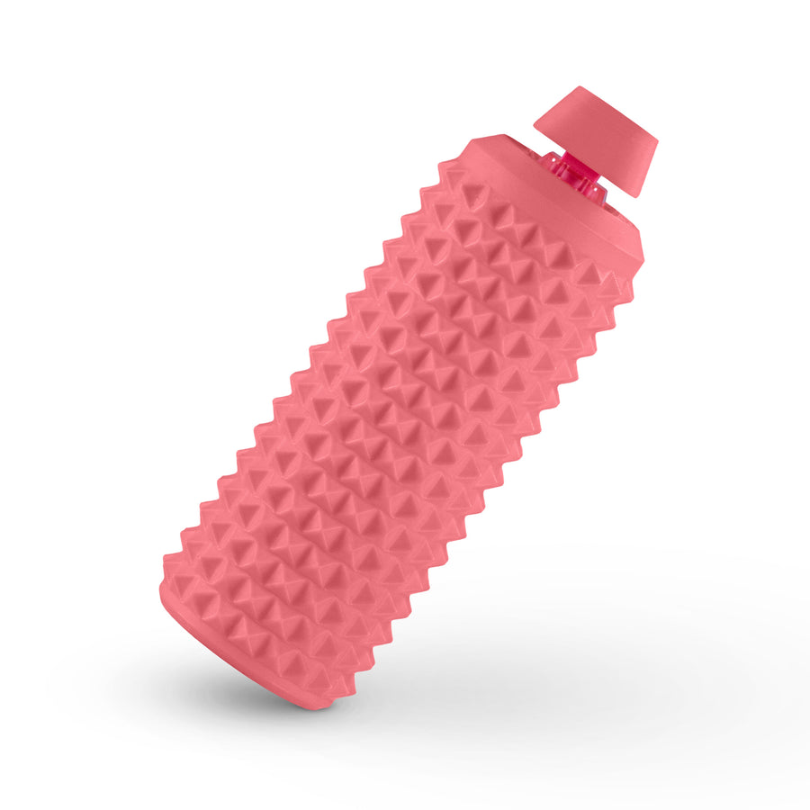 Sensory Roller Fidget Toy with Clicker, Tactile Spikes for Anxiety, Stress Relief, Pain Stimming, Autism - with Lanyard (Pink)