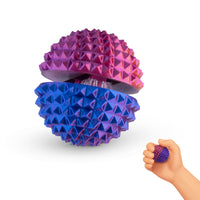 Thumbnail for Spike Ball Clicker, Tactile Pain Stimming Fidget with Clicker Switch, Pain Stimulation Ball with Lanyard (Medium - Neon Harmony)