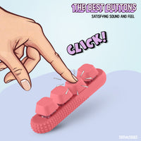 Thumbnail for 4-Button Fidget Clicker - Loud Click Switches, Textured Design for Stress Relief & Focus Aid with Lanyard (Pink)