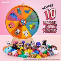 Thumbnail for Mystery Fidget Animal Pack, 10 Articulated Animals + Bonus Fidget Clicker & Fidget Clicker Box, Random Colors (Pink)