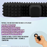 Thumbnail for Distractibles Spiked Clicker Fidget Spinner - Textured for Pain Stimming, Stress Relief, ADHD, Anxiety and Concentration (Black)