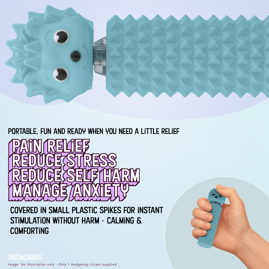 Hedgy - The Hedgehog Sensory Pain Stimming Fidget Toy, Spike Textured for Stress Relief, Focus and Concentration (Blue)