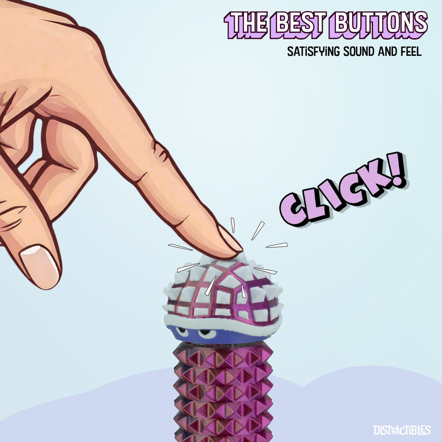 Shelly - Sensory Fidget Toy, Textured Pain Stimming Device, Stress Relief for Focus and Concentration (Neon Harmony)