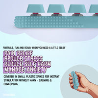 Thumbnail for 4-Button Fidget Clicker - Loud Click Switches, Textured Design for Stress Relief & Focus Aid with Lanyard (Blue)