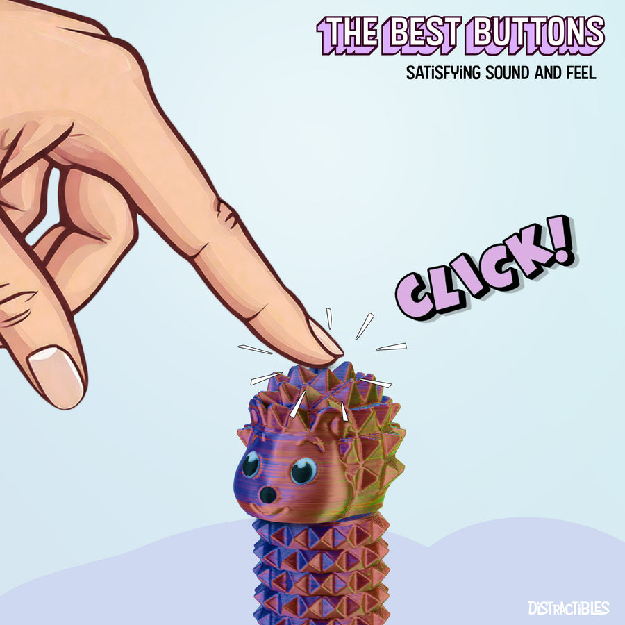 Hedgy - The Hedgehog Sensory Pain Stimming Fidget Toy, Spike Textured for Stress Relief, Focus and Concentration (Neon Harmony)