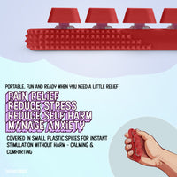 Thumbnail for 4-Button Fidget Clicker - Loud Click Switches, Textured Design for Stress Relief & Focus Aid with Lanyard (Red)