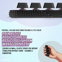 Thumbnail for 4-Button Fidget Clicker - Loud Click Switches, Textured Design for Stress Relief & Focus Aid with Lanyard (Black)