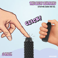 Thumbnail for Spike Roller Clicker, Tactile Pain Stimming Fidget with Clicker Switch, Pain Stimulation Roller with Lanyard (2 Pack Black)