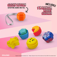 Thumbnail for Mystery Fidget Animal Pack, 10 Articulated Animals + Bonus Fidget Clicker & Fidget Clicker Box, Random Colors (Pink)