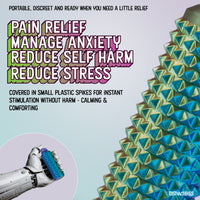 Thumbnail for Sensory Roller Fidget Toy with Clicker, Tactile Spikes for Anxiety, Stress Relief, Pain Stimming, Autism - with Lanyard (Silk)