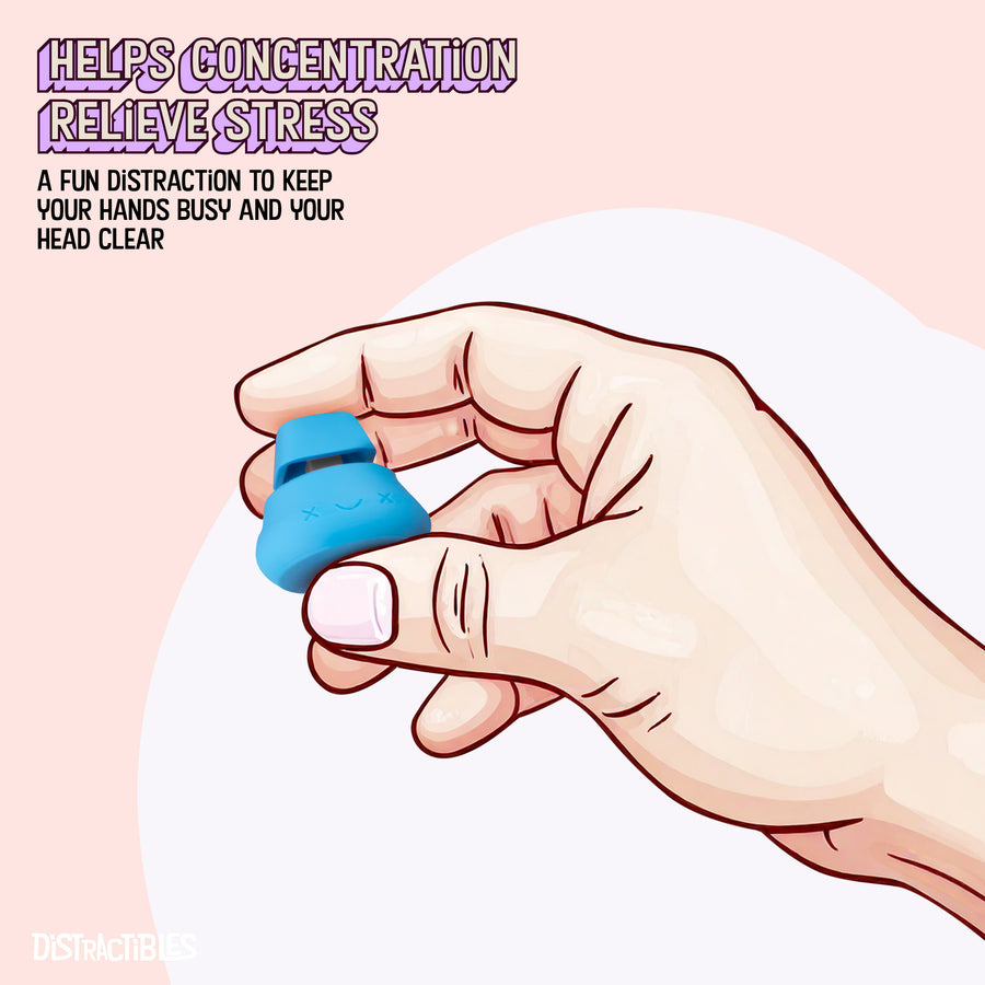 Kawaii Fidget Clicker Set, Stress Relief & Anxiety, ADHD Toys, Purple Blue Green Beige