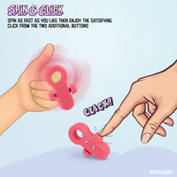 Thumbnail for Distractibles Spiked Clicker Fidget Spinner - Textured for Pain Stimming, Stress Relief, ADHD, Anxiety and Concentration (Pink)