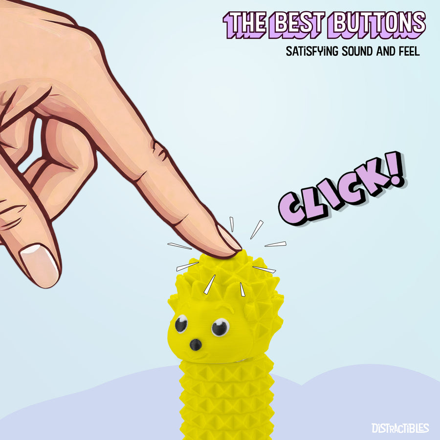 Hedgy - The Hedgehog Sensory Pain Stimming Fidget Toy, Spike Textured for Stress Relief, Focus and Concentration (Yellow)