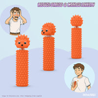 Thumbnail for Hedgy - The Hedgehog Sensory Pain Stimming Fidget Toy, Spike Textured for Stress Relief, Focus and Concentration (Orange)