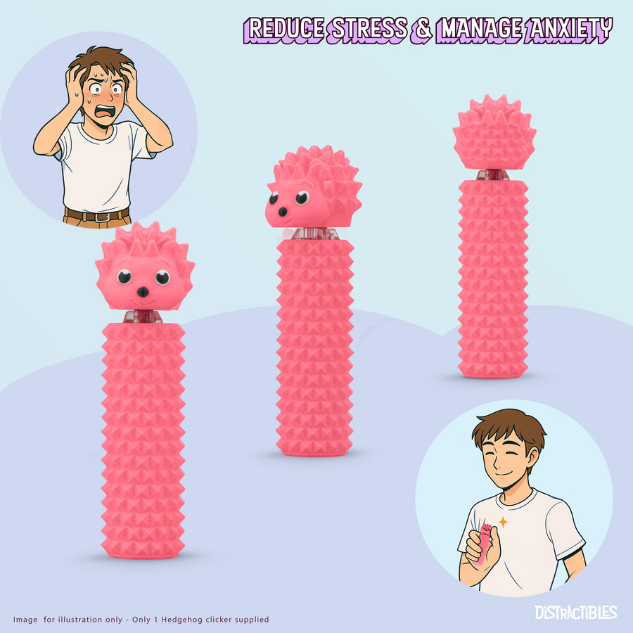 Hedgy - The Hedgehog Sensory Pain Stimming Fidget Toy, Spike Textured for Stress Relief, Focus and Concentration (Pink)