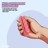 Thumbnail for 4-Button Fidget Clicker - Loud Click Switches, Textured Design for Stress Relief & Focus Aid with Lanyard (Pink)