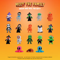 Thumbnail for Halloween Mystery Box, 10 Articulated Spooky Figures with Pumpkin Container, Random Figures and Mystery Removeable Pumpkin Lid