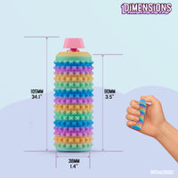 Thumbnail for Sensory Roller Fidget Toy with Clicker, Tactile Spikes for Anxiety, Stress Relief, Pain Stimming, Autism - with Lanyard (Rainbow)