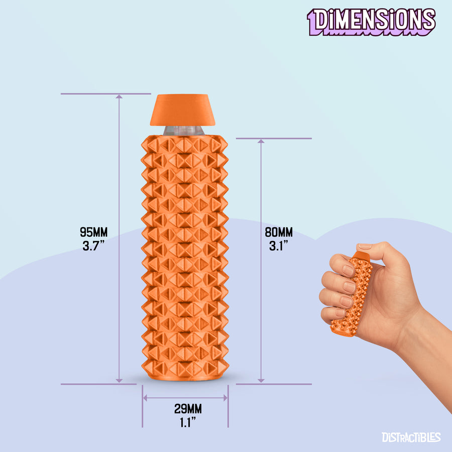 Spike Roller Clicker, Tactile Pain Stimming Fidget with Clicker Switch, Pain Stimulation Roller with Lanyard (Neon Horizon)