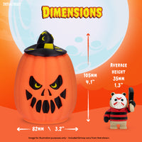 Thumbnail for Monster Capy Mystery Box, 10 Articulated Frightful Capybara Figures with Pumpkin Container, Random Sensory Figures and Mystery Removable Pumpkin Lid