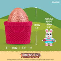 Thumbnail for Distractibles Easter Mystery Basket, 8 Articulated Bunny Figures with Basket Container, Random Figures and Mystery Removeable Easter Egg Lid