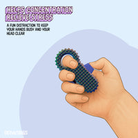 Thumbnail for Distractibles Spiked Clicker Fidget Spinner - Textured for Pain Stimming, Stress Relief, ADHD, Anxiety and Concentration (Neon Harmony)