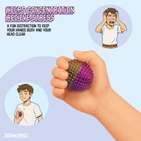 Thumbnail for Spike Ball Clicker, Tactile Pain Stimming Fidget with Clicker Switch, Pain Stimulation Ball with Lanyard (Large Neon Harmony)