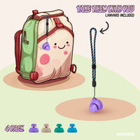 Thumbnail for Kawaii Fidget Clicker Set, 4 Pack, Clicky and Silent, Stress Relief & Anxiety, ADHD Toys, Purple Blue Green Beige