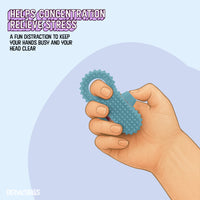 Thumbnail for Distractibles Spiked Clicker Fidget Spinner - Textured for Pain Stimming, Stress Relief, ADHD, Anxiety and Concentration (Blue)