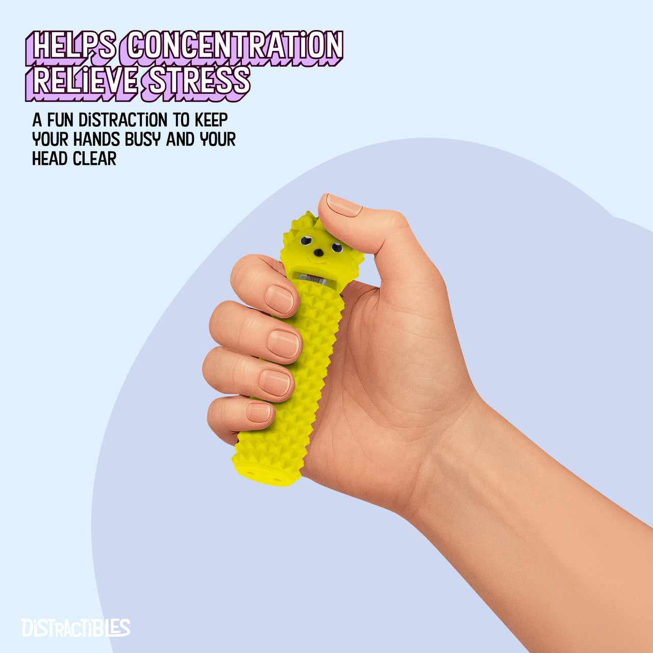 Hedgy - The Hedgehog Sensory Pain Stimming Fidget Toy, Spike Textured for Stress Relief, Focus and Concentration (Yellow)