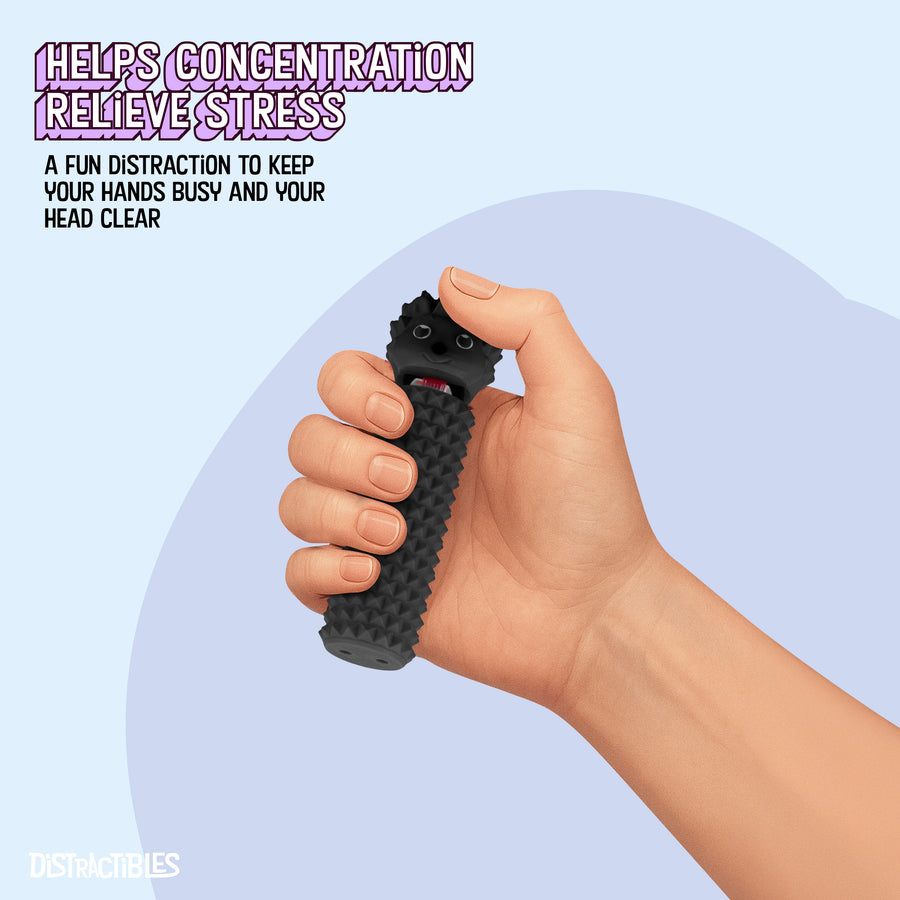 Hedgy - The Hedgehog Sensory Pain Stimming Fidget Toy, Spike Textured for Stress Relief, Focus and Concentration (Black)