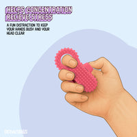 Thumbnail for Distractibles Spiked Clicker Fidget Spinner - Textured for Pain Stimming, Stress Relief, ADHD, Anxiety and Concentration (Pink)