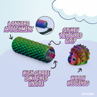 Thumbnail for Hedgy - The Hedgehog Sensory Pain Stimming Fidget Toy, Spike Textured for Stress Relief, Focus and Concentration (Neon Harmony)