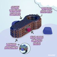 Thumbnail for Distractibles Spiked Clicker Fidget Spinner - Textured for Pain Stimming, Stress Relief, ADHD, Anxiety and Concentration (Neon Harmony)